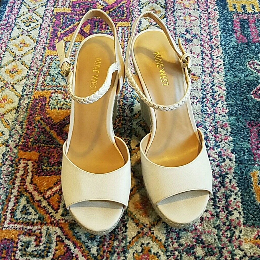 Nine west pinky nude wedges